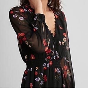Express long sleeve floral dress